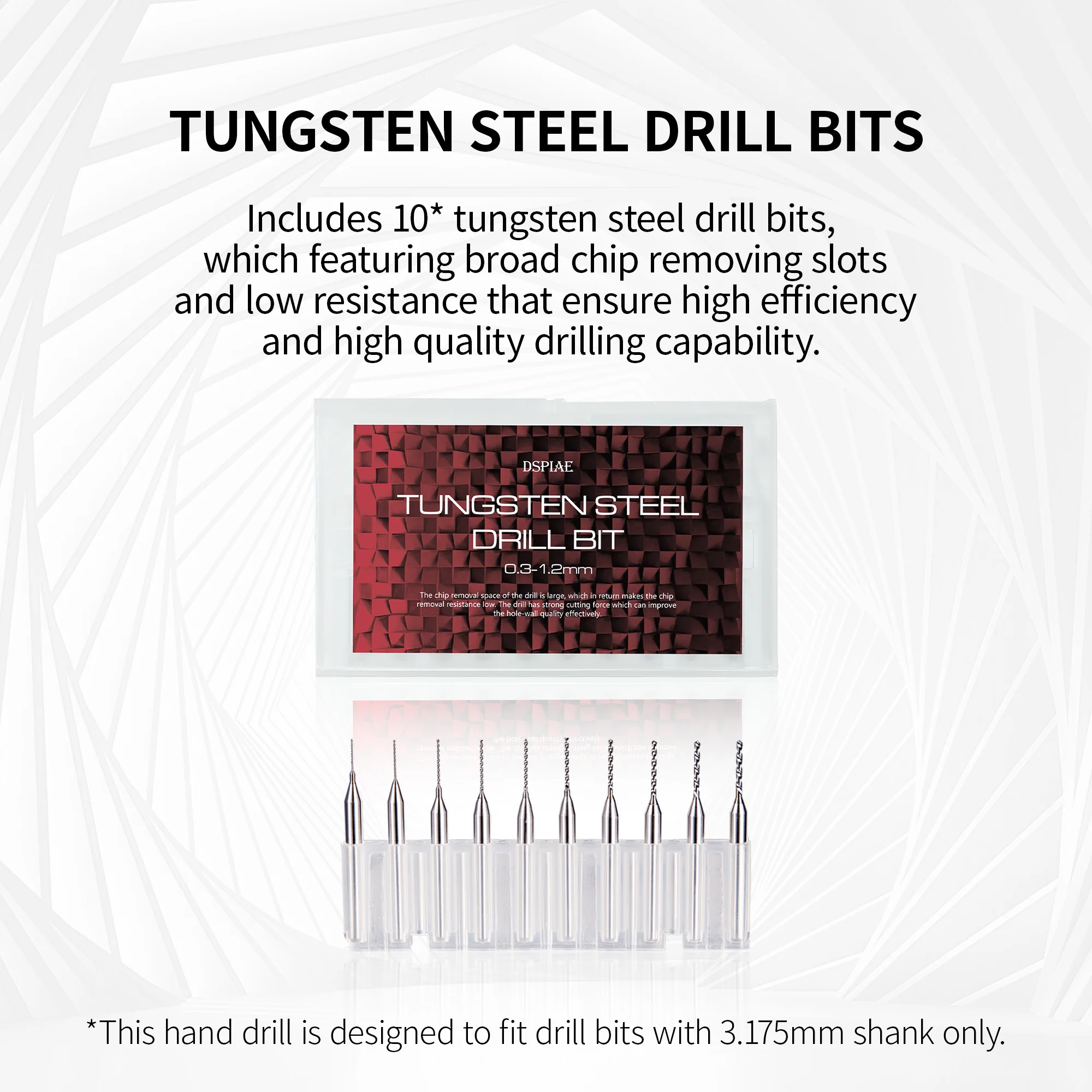 DSPIAE AT-SHD Precision Aluminum Alloy Hand Drill with Tungsten Drill Bits Set - Image 5