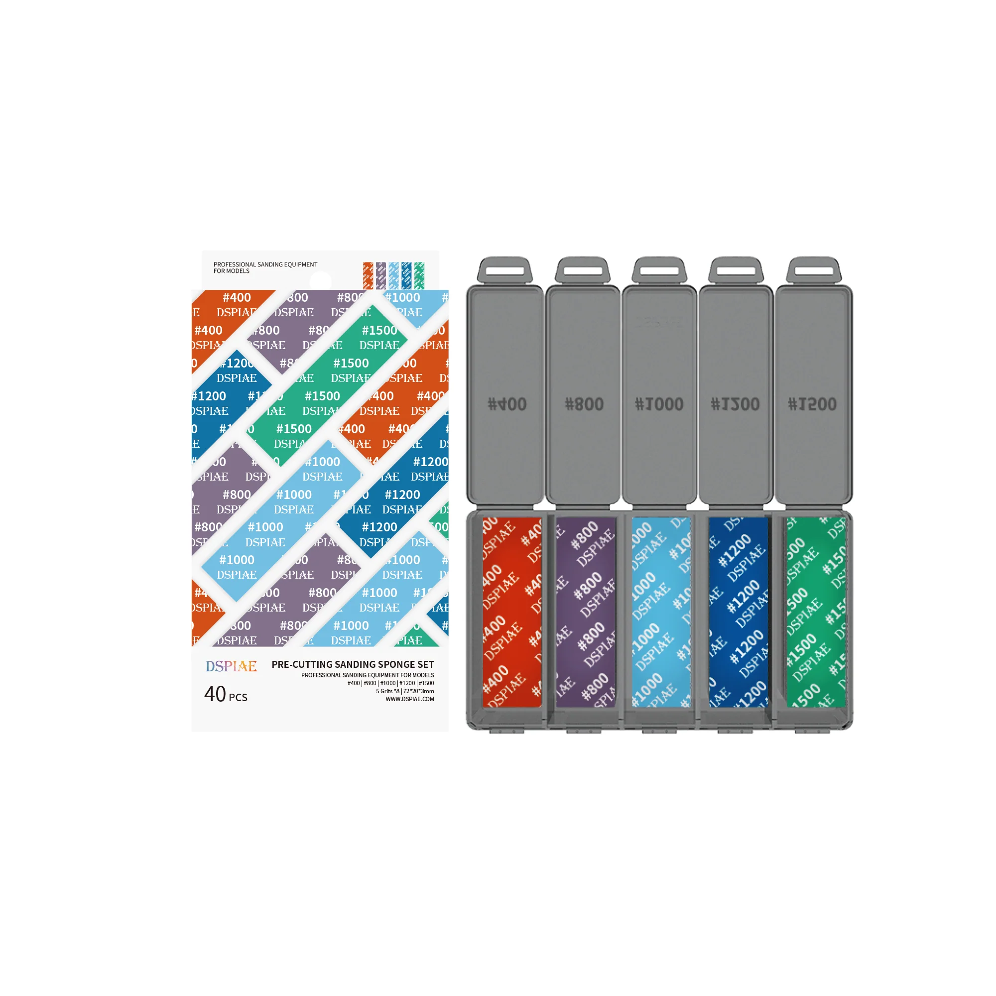 DSPIAE DS3 Reusable Abrasive Sponge Sandpaper 400-1200 Grit - Image 8