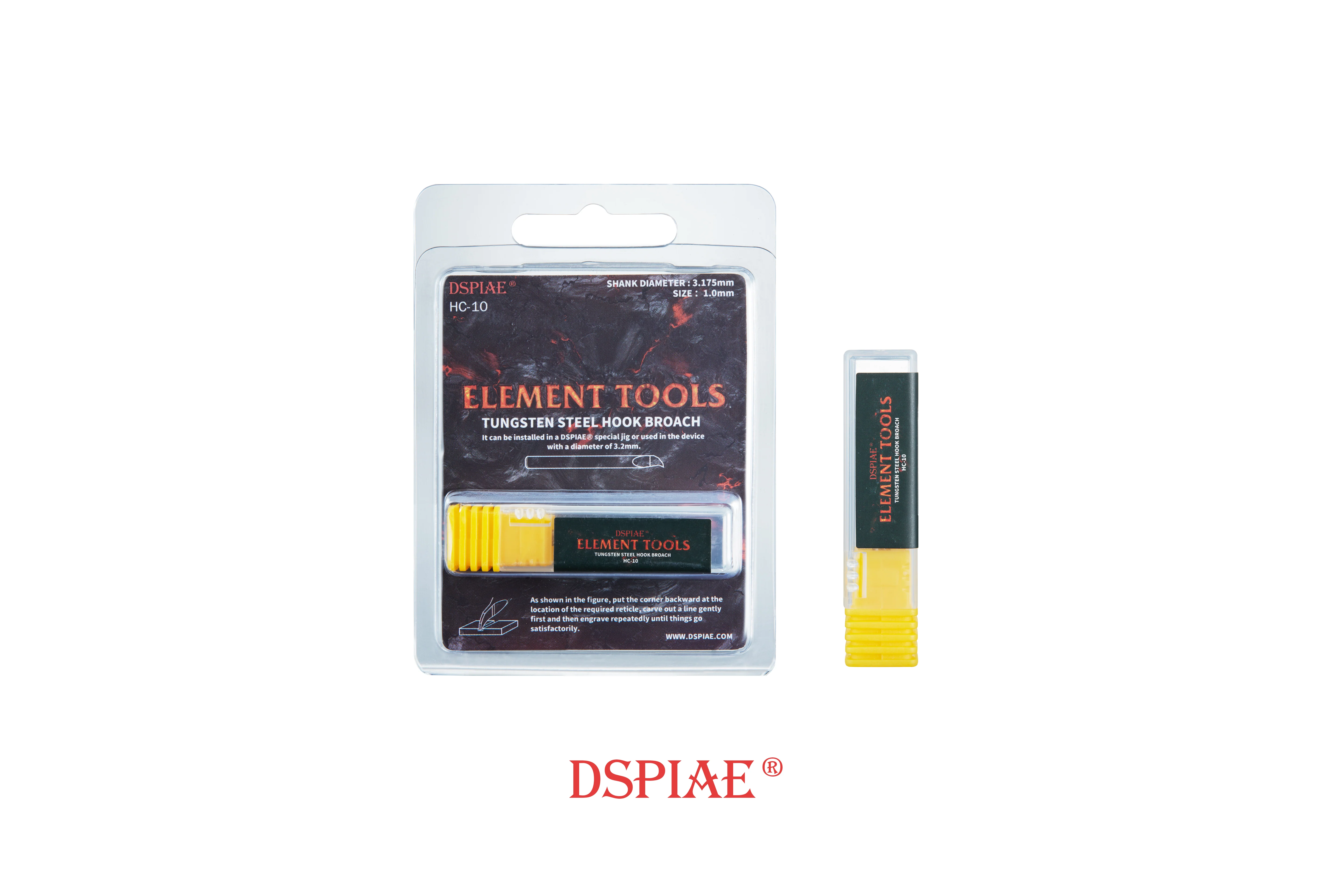 DSPIAE HC Series Tungsten Steel Hook Broach 0.1-1.0mm - Image 3