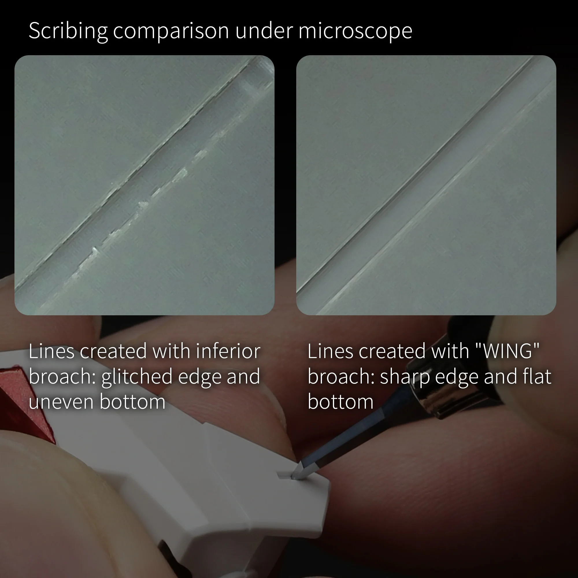 DSPIAE PT-TH PRO “WING” Tungsten Steel Push Broach - Image 3